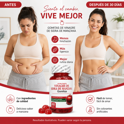 Gummies de Vinagre de Manzana – 60 Gomitas